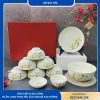 Bộ bát đĩa hoa sen giá rẻ dùng trong gia đình
