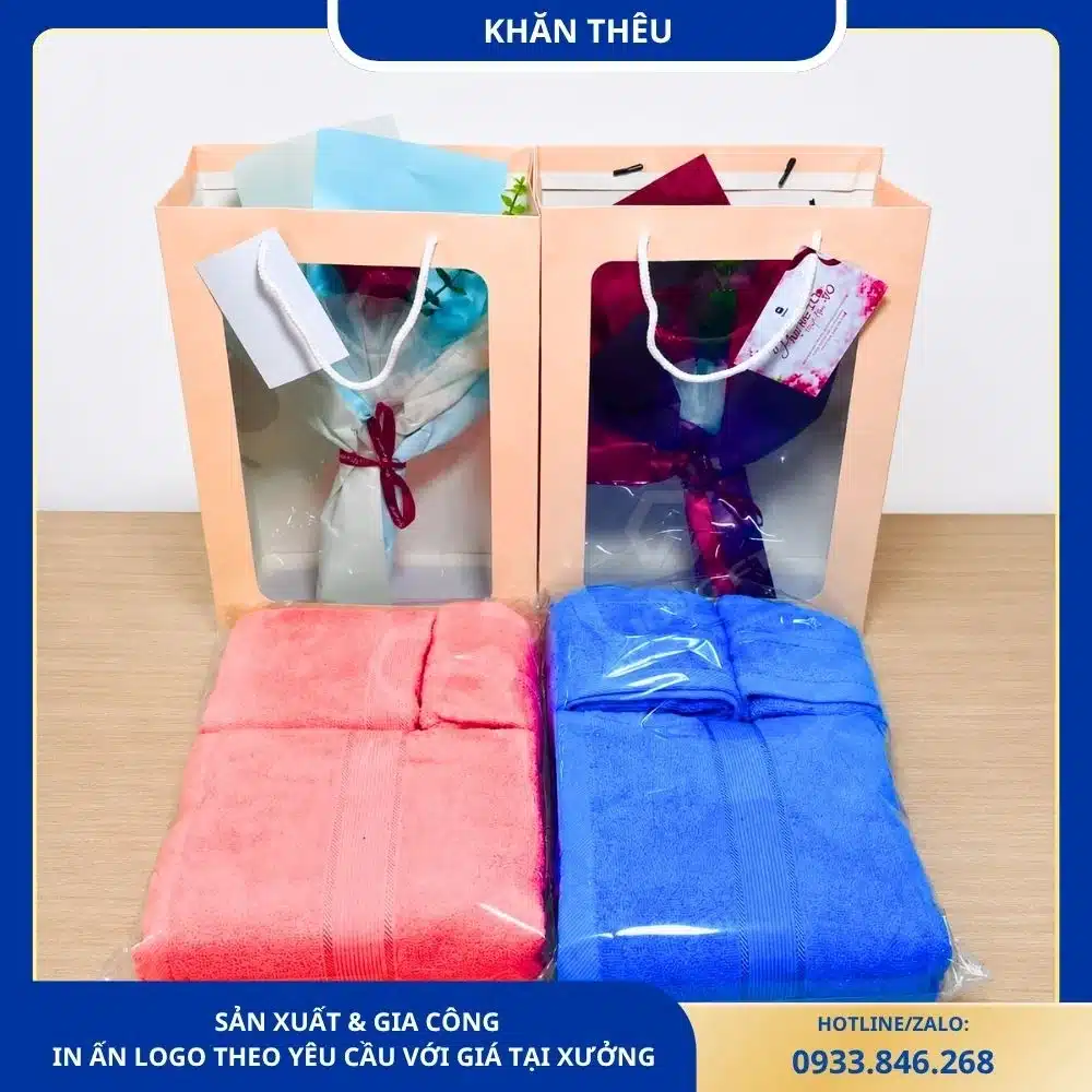 Set 3 khăn kèm hoa