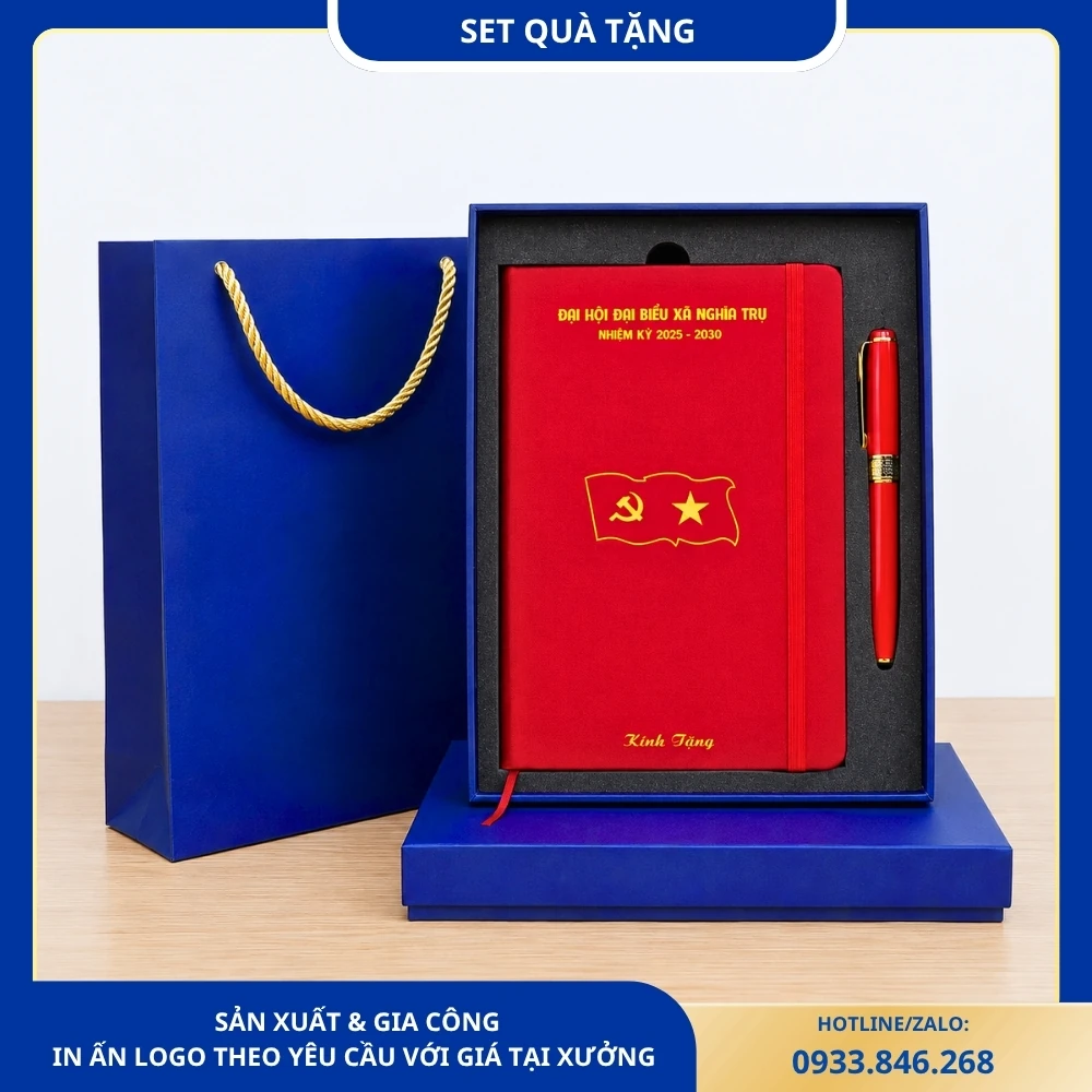 Set Quà Tặng Sổ Bút Đại Hội Đảng Bộ