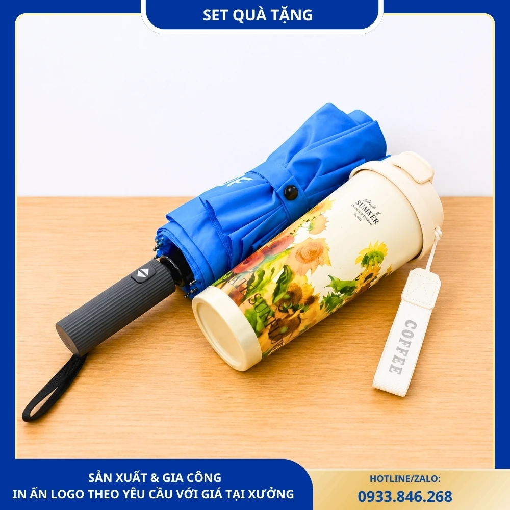 Set Quà Tặng Bình Giữ Nhiệt Garden & Ô Cầm Tay