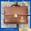 cặp da màu nâu đại hội đảng lữ đoàn in logo