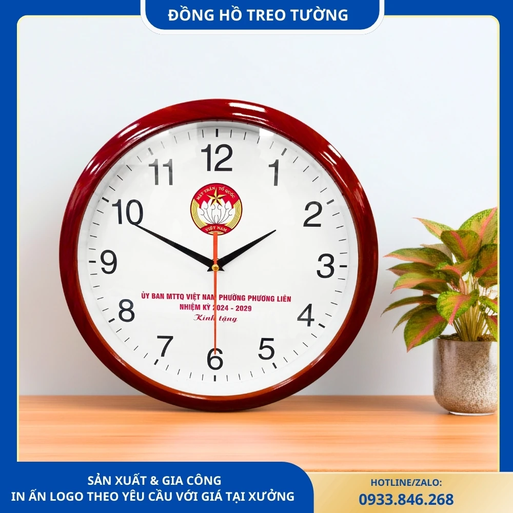 Đồng hồ treo tường hình tròn phục vụ Đại hội MTTQ cấp xã