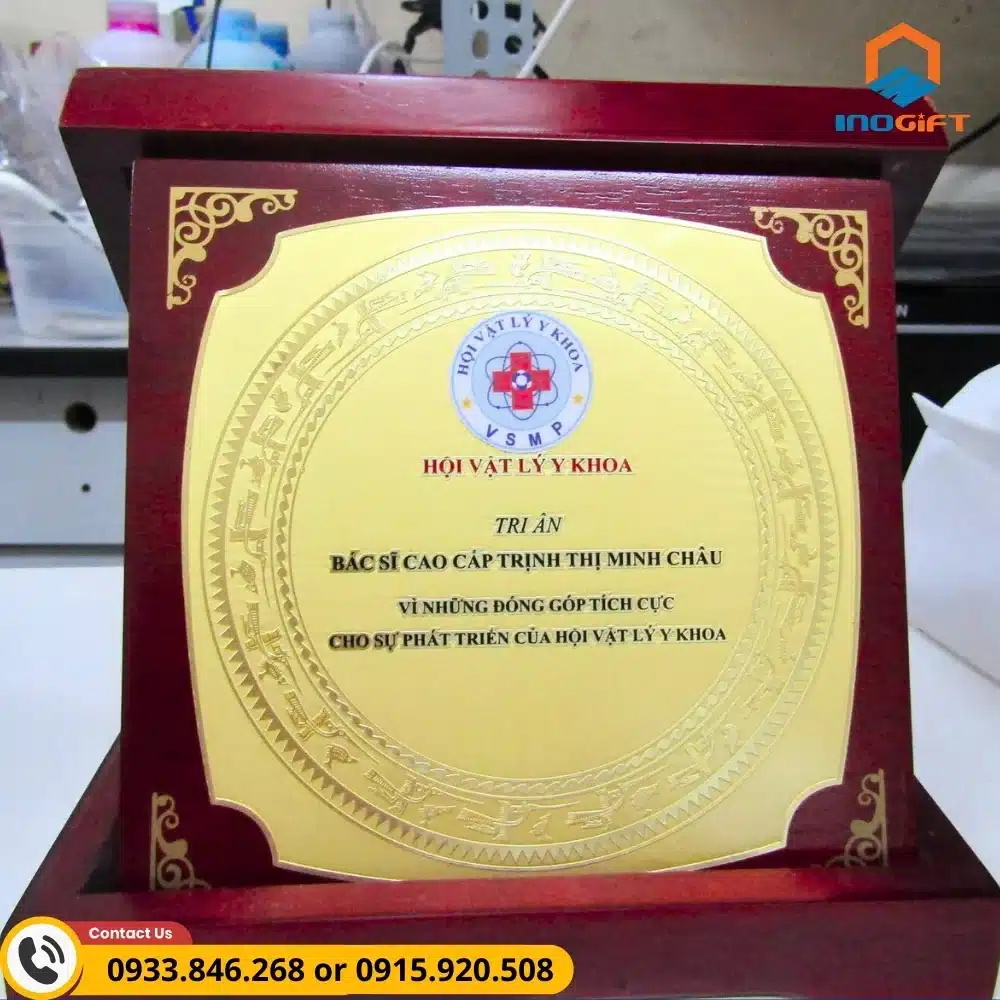 Biểu trưng gỗ kỷ niệm dành tặng bác sĩ