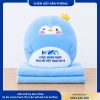 Bộ chăn gối 2 trong 1 hình động vật quà 20/10